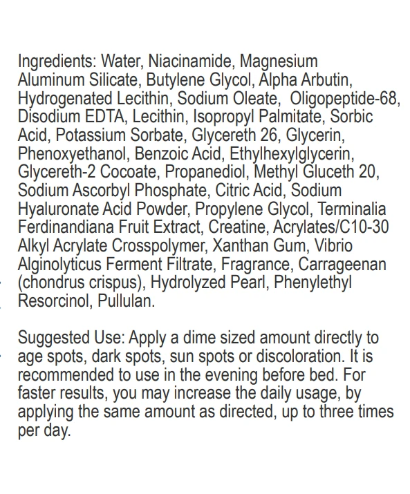 Dark Spot Formula ingredient image