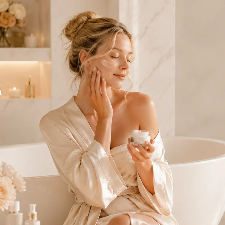 Minimal skincare setup